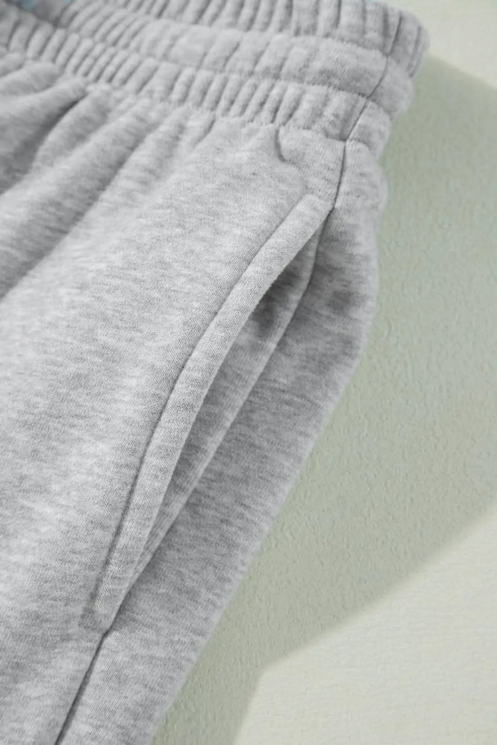 Light grey fleece-lined joggers - Love Salve